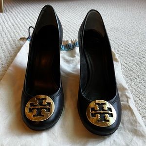Tory Burch Leather Pumps, Black, size 7